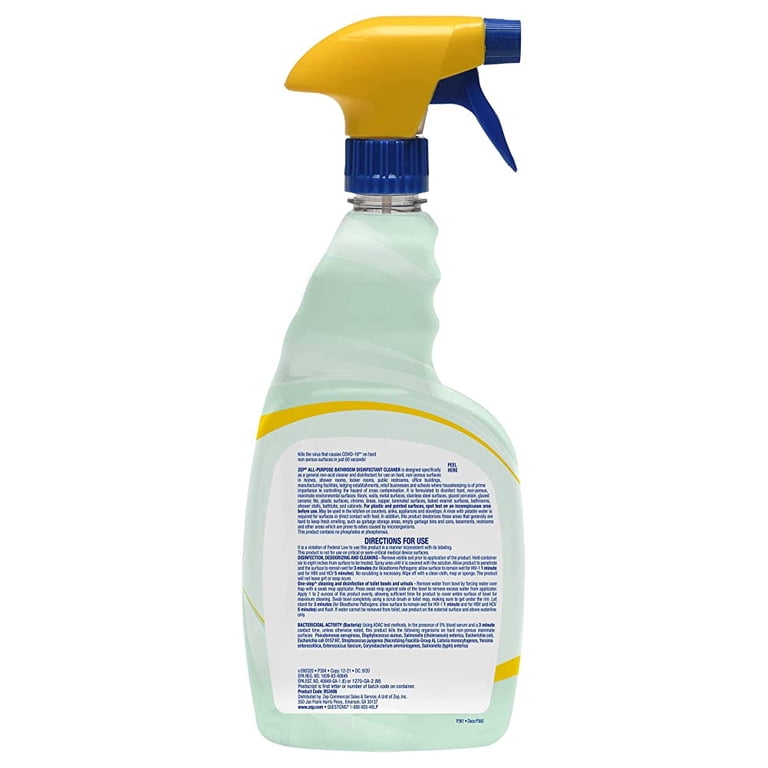 Zep, All-Purpose Bathroom Disinfectant Cleaner, 32 Fl. oz. (6 Pack
