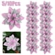 thumbnail image 2 of 5/10 piezas de flores navideñas grandes con purpurina de 14 cm para colgar en el árbol de Navidad, decoración navideña para el hogar, Año Nuevo, Navidad, 2 of 5