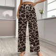 thumbnail image 2 of Animal Cheetah Print Pajama Pants Breathable with Pockets Pajamas For Lady Vintage Sleeping Pants Bedroom Homewear, 2 of 6