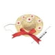 thumbnail image 3 of Summer Grass Hat, Flower Small Hat Pet, white, foldable, portable, lightweight, durable, for outdoor, garden, patio, beach, 100% cotton, adjustable strap, for women, men, kids, garden party,, 3 of 9