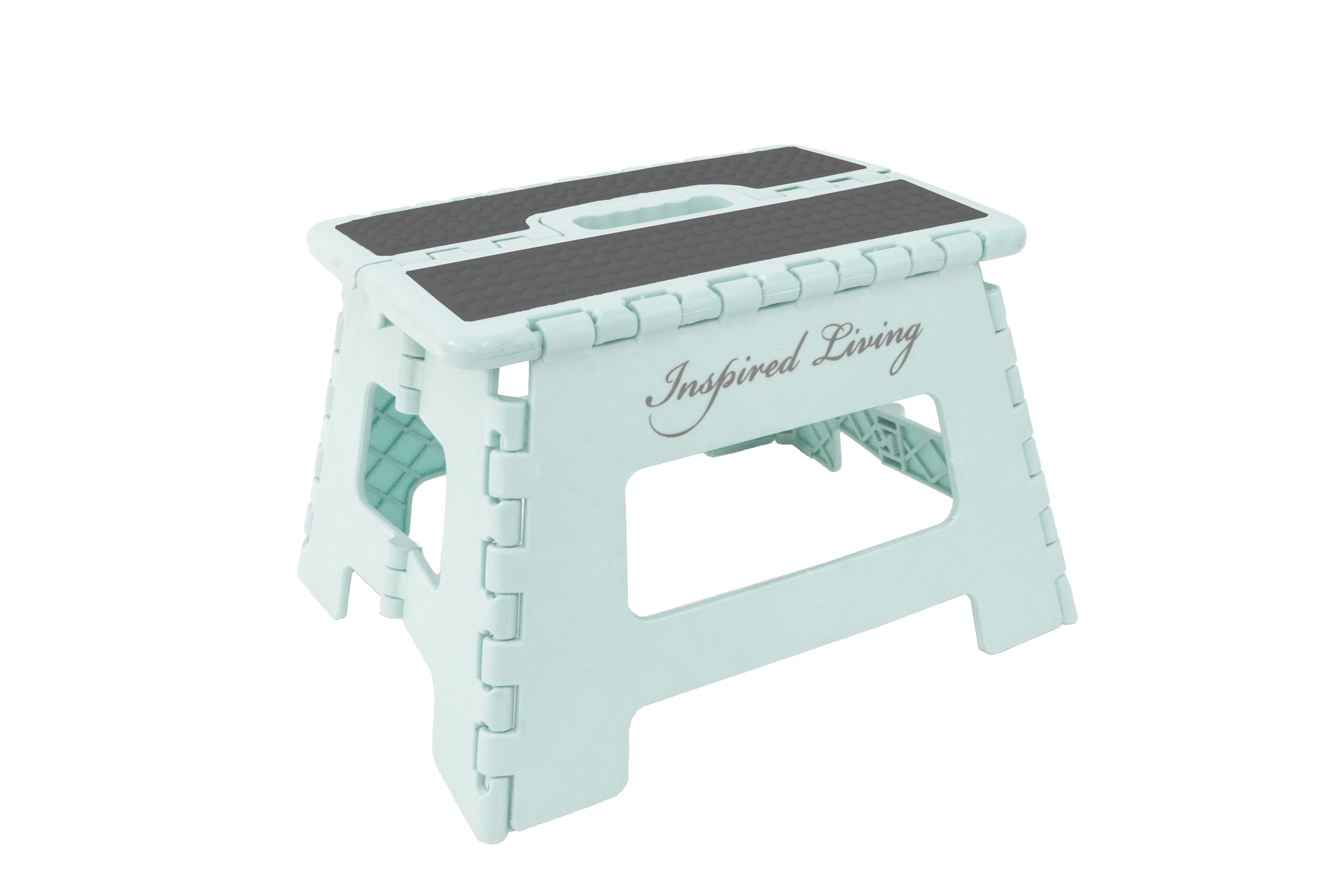 Turquoise/Grey JVL Small Folding Step Stool 