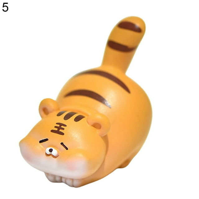 Statue Miniature en Forme de White Tiger Adorable, Décor Mignon en Résine Fait Main pour la Maison