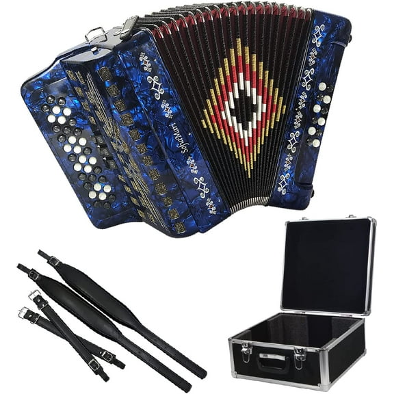 SofiaMari NSM-3412 34-Button 12 Bass Accordion FBE Blue
