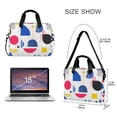 thumbnail image 3 of FORMRS 16" Laptop Bag Carrying Sleeve Case with Handle Travel Shoulder Briefcase, Blue Retro Shapes, 3 of 8