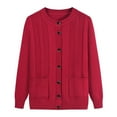 thumbnail image 2 of Kureaily Classic Knit Cardigan For Long Sleeve Open Front Sweater Comfortable Lightweight Button Up Top For Casual Wear Womens Long Cardigan, 2 of 3