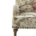 thumbnail image 6 of Tina's Home Accent Chair Upholstered Armchair Set of 2, Single Sofa Couch Lounge Seat Wooden Legs Nailhead Trim Bedroom Office Floral, 6 of 10