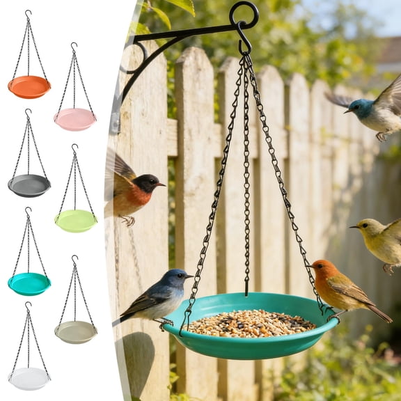 hulanddfd Hanging Bird Feeder and Bird Bath for Outdoors, Garden Birdbath Tray Wildlife Feeder Plates Water Bowl for Outside, Cardinals Wildbirds(Green)