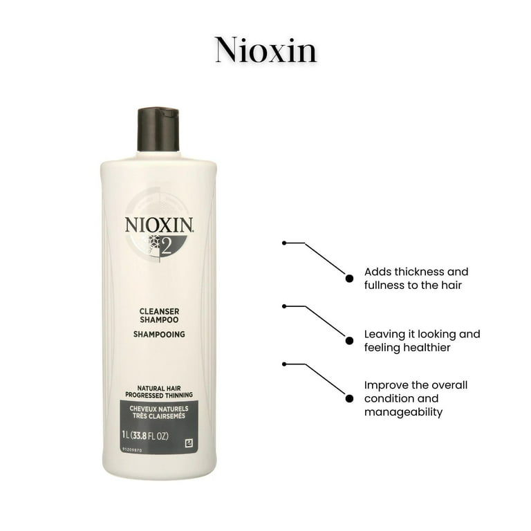 privatliv Mainstream butik Nioxin Cleanser Shampoo System 2 Natural Hair Progressed Thinning 33.8 oz -  Walmart.com