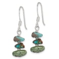 thumbnail image 4 of Auriga Fine Jewelry 925 Sterling Silver Three Turquoise Chip Dangle Earrings for Women, 4 of 6