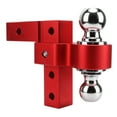 thumbnail image 3 of Trailer Hitch， Towing Trailer Hitch Mount With Dual Balls Lock Pins 6in Adjustable Drop Aluminum For 2in, 3 of 8