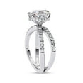 thumbnail image 3 of IGI Certified Lab Grown Diamond Engagement Ring | Center 9x6mm Oval Cut Criss Cross Solitaire Promise Rings For Women In 14k White Gold | F-G, VS-SI Quality (1.60 Ctw) Ring Size-7, 3 of 7