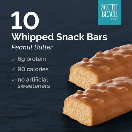 South Beach Diet Peanut Butter Whipped Snack Bars, 0.9 Oz, 10