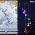 thumbnail image 6 of Solar Wind Chimes for Outside,Color-Changing Hanging Mobile Green Hummingbird Wind Chime Outdoor Waterproof LED Solar Light Porch Deck Garden Patio Decor, 6 of 7