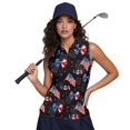 thumbnail image 6 of HUIACONG Golf Shirt with Patriotic Usa Pattern, Women's Sleeveless Golf Shirt for Running, Golf and 4th of July Outdoor Activities, 6 of 7