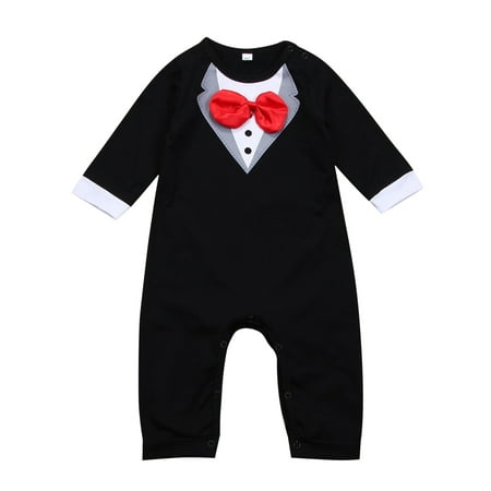 

Diconna Baby Boy Formal Suit Party Gentleman Short Sleeve Romper Jumpsuit