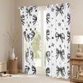 thumbnail image 3 of Castle Fairy Black Ribbon Bow-Tie Curtains Pack Of 2 (42X84 Each) for Kids Girls Women,Kawaii Stars Print Curtains Blackout,Dreamy Princess Bedroom Curtains,Super Cozy Room Decor, 3 of 6