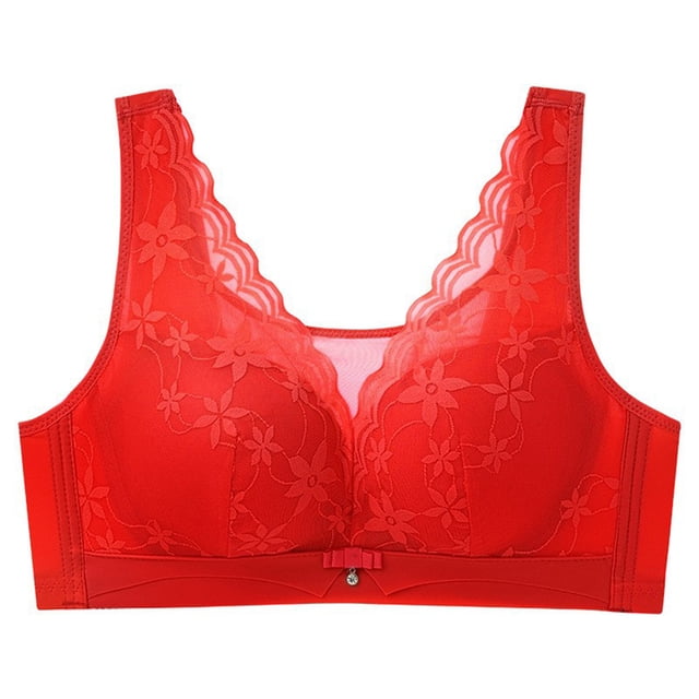 Abcnature Women Full Coverage Bras Lace Thin Style Ventilate Plus Size Bras without Steel Rim
