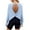 Blue, variant on Women's Home Yoga Top Fashion Long Sleeve Thumb Cover Backless Shirts Spring Summer Solid Color Casual Loose Blouses Round Neck Pullover Top Navy XL
