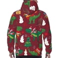 thumbnail image 5 of Bingfone Dinosaur Christmas Happy New Year Men'S Drawstring Hoodie Long Sleeve Pocket Sweatshirts-Xx-Large, 5 of 9
