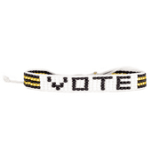 UBUNTU LIFE White / Black VOTE Woven Bracelet
