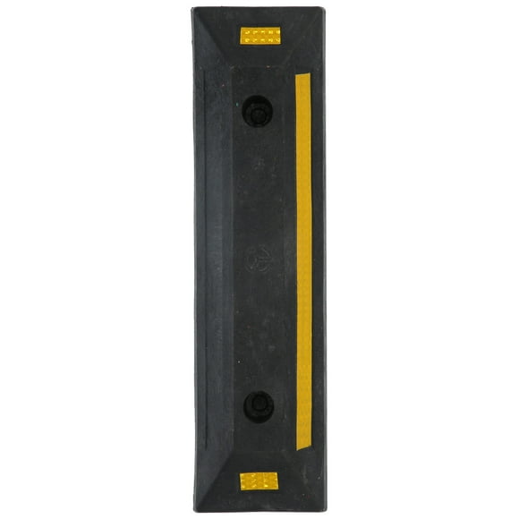 Spptty Parking Block Rubber Curb Wheel Stop Stopper With Yellow Refective Stripe For Garage Supplies,Parking Block,Vehicle Stopper