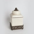 thumbnail image 2 of GG Collection Ceramic Canister with Metal Base - Cream, 2 of 4