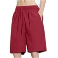 thumbnail image 1 of Timegard Running Shorts for Men Plus Size Wide Leg Elastic Waist Casual Loose Workout Knee Length Pants, 1 of 4