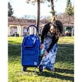 thumbnail image 2 of Trolley Dolly Blue Foldable Shopping cart for Groceries with Wheels and Removable Bag and Rolling Personal Handtruck Standard, 2 of 6