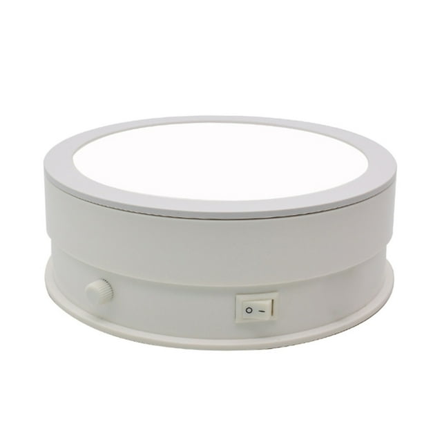 LED Light Electric Rotating Display Stand Turntable Automatic Spinning Base ,Silent and Smooth Operation