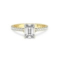 thumbnail image 3 of 3 Carat IGI Certified Emerald Shape Lab Grown Diamond Engagement Ring | 14K Yellow Gold | Myra Secret Halo Lab Diamond Ring | FG-VS1-VS2 Quality Friendly Diamonds, 3 of 5