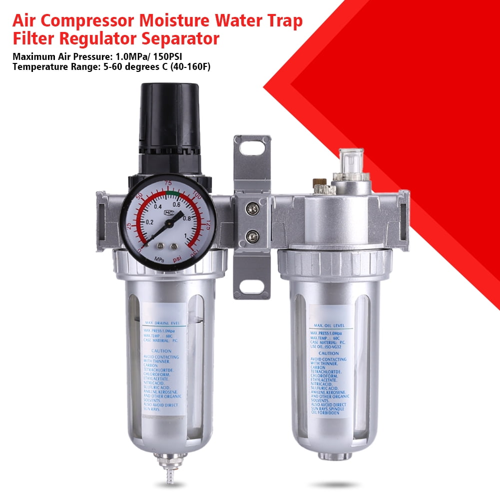 Air Filter Regulator and Lubricator Air Tools Fittings Water Trap Compressor S 