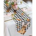 thumbnail image 6 of Easter Buffalo Bunny Triangle Table Runners Long Dresser Scarves Table Decoration for Wedding Party/Graduation Ceremony/Banquet Carrots Black White Plaid Check, 6 of 7
