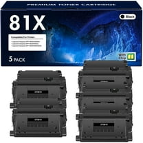 81X Toner Cartridge Compatible Jumbo Toner Cartridge Replacementr for HP 81X CF281X 81A CF281A High Yield (Black, 5-Pack)