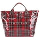 thumbnail image 1 of Bolso grande de PVC para mujer, bolso de plástico, bolso de mano con estampado de cuadros rojos y negros, bolso de compras, bolso de lona de viaje, regalo de Navidad, 1 of 4