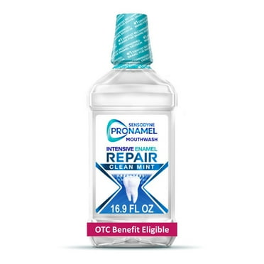 Sensodyne Pronamel Intensive Enamel Repair Mouthwash to Help Actively Repair Enamel and Protect Against Cavities, Clean Mint, 16.9 fl oz, for Adults