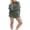 Grayish Green, variant on LMLYSoH Women Shorts Set, Long Sleeve Stand Collar Zipped Sweatshirt with Shorts Activewear Fall Outfit