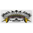 thumbnail image 1 of Skull Kitchen Mat, Dead Tribe Leader Feather Head Crown with Glasses, Plush Decorative Kitchen Mat with Non Slip Backing, 47" X 19", Grey Yellow and Red, by Ambesonne, 1 of 1