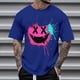 thumbnail image 1 of Blusas y camisas de manga corta con cuello redondo para hombre, blusas casuales de verano a la moda con cuello redondo y estampado para hombre., 1 of 4