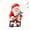 Red-1D-clearacne, variant on OEFNTAC Decorations Santa Claus Figure Tabletop Christmas Decoration Child Toy Gift Playing Guitar Violin Saxophone Sunglasses Battery Operated 11.22x4.92x4.33in