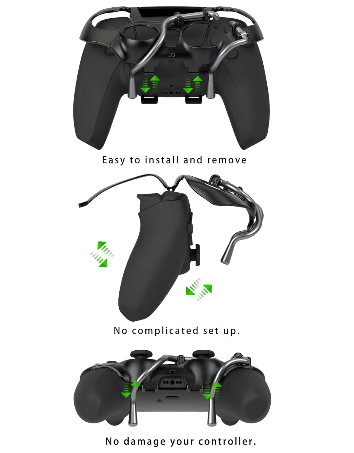 EXknight Leverback FPS Paddles Attachment, Back Buttons Gaming Paddles for PS5 Controller