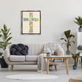 thumbnail image 2 of Stupell Industries Floral Cross Religious Symbol Botanical & Floral Painting Gray Floater Framed Art Print Wall Art, 2 of 6