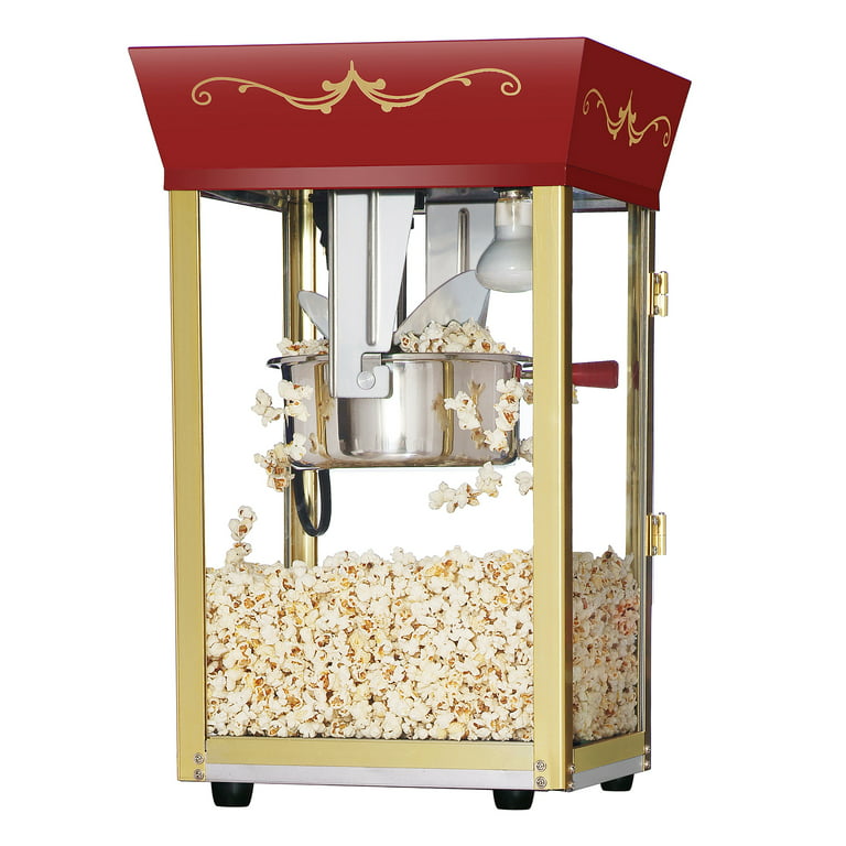 FunTime FT860CR 8oz Premium Red/Gold Popcorn Popper Machine Maker Cart  Vintage