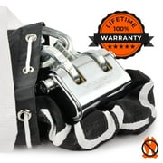 VULCAN Security Chain and Lock Kit - 3/8 inch x 6 foot (+/-2 inches) - Cannot Be Cut With Hand Tools