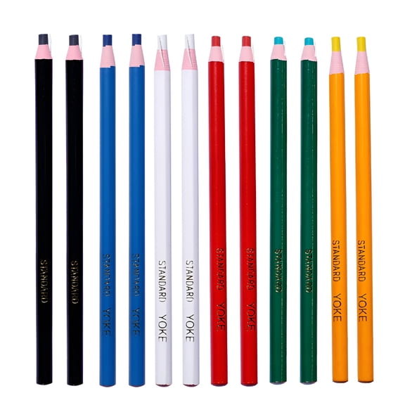 CCOCC 12Pcs Peel Off Marker Grease Pencil Colored Crayon Pen Paper Roll Wax Pencil for