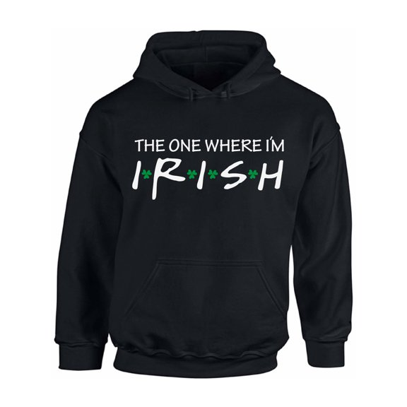 St Patrick's Day Hoodie Lucky Shamrock I'm Irish Gifts for Her Him Saint Pattys Day Unisex Hooded Sweatshirt