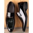 thumbnail image 1 of Men Metal Decor Embossed Slip On Dress Shoes, Leisure Brown Dress Loafers, 1 of 3