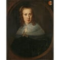 thumbnail image 2 of Bernardus Swaerdecroon 12x14 Black Ornate Wood Framed Double Matted Museum Art Print Titled: Portrait of Digna the Mains. First Wife of Francois Leyecker (1640 - 1654), 2 of 5