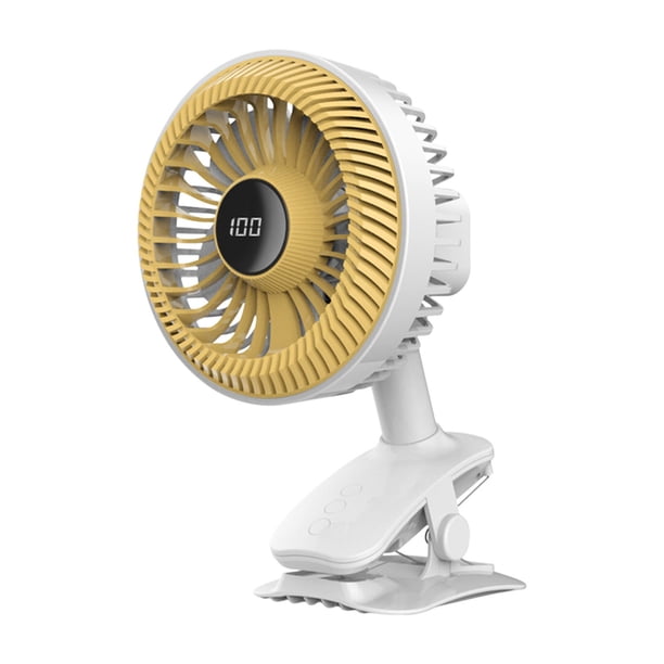 Mini ventilador de escritorio con carga USB, silencioso y con circulación de aire, con vibración, ajustable, plegable y portátil, para oficina y dormitorio, con marco de metal de bajo