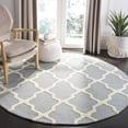 thumbnail image 3 of SAFAVIEH Cambridge Liam Geometric Wool Area Rug, Silver/Ivory, 8' x 8' Round, 3 of 9