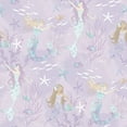 thumbnail image 5 of Galerie Wallcoverings  Tiny Tots 2 Mermaids Non-woven Glittery Wallpaper Roll 33 feet x 21 inches - Pink/Grey/Glitter, 5 of 5